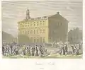 Drawing of Faneuil Hall, dated 1776