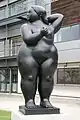Fernando Botero, Naked Lady. Botero is known for his statues showing full-bodied women.