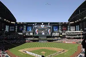Chase field during an Arizona Diamondbacks season opener in 2010.