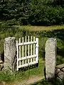 A typical gate in a garden or park.