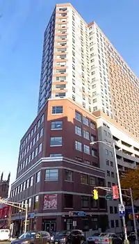 One of multiple newer skyscrapers in Downtown New Brunswick, an educational and cultural district undergoing gentrification