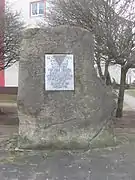 This boulder in Lindenring honors 2,000 women victims of Ravensbrück