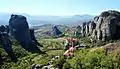 The Rousanou, the Nikolaos and the Grand Meteora monasteries.