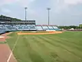 The field and seats at Herschel Greer Stadium