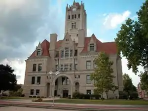 The Hancock County courthouse in Greenfield, Indiana