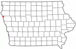 Location of Sioux City in Iowa