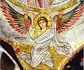 Fresco of archangel Uriel at the Hanging Church in Cairo, 13th century