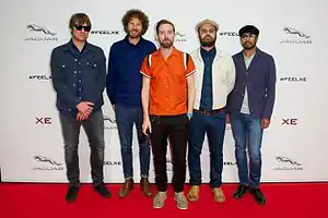 Kaiser Chiefs at a launch for the Jaguar XE in London on 8 September 2014