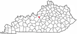 Location of Lebanon Junction, Kentucky
