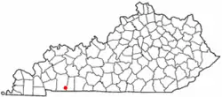 Location of Pembroke, Kentucky