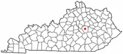 Location of Richmond, Kentucky