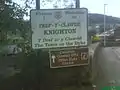 Road sign upon entrance into Knighton