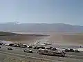 Tourist area flooded by Lake Badwater, Death Valley National Park, California. Spring of 2005.