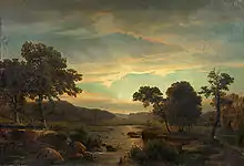 Der Abschiedskuss der Sonne von der Erde by Carl Friedrich Lessing, 1830s
