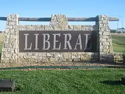 Welcome sign on U.S. Route 83