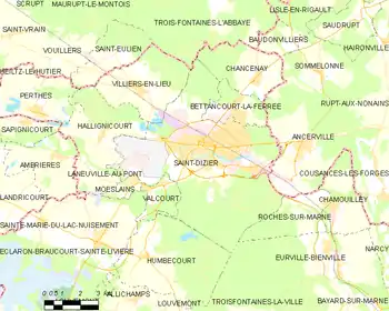 Map of the commune of Saint-Dizier