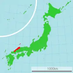 Location of Shimane in Japan