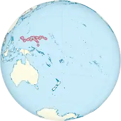 Location of the Federated States of Micronesia