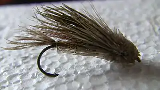 A muddler minnow fly pattern