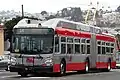 A trolleybus on the 14 Mission line.