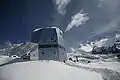 The Monte-Rosa Hut, from which the routes to the peak start.