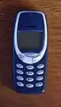 The top of a blue Nokia 3310