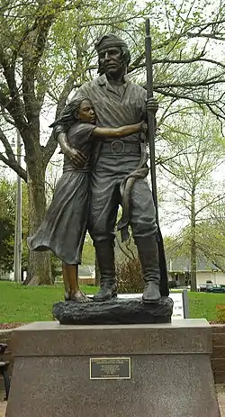Statue of Pascal Fish and his daughter Eudora (2011)
