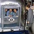 Apollo 11 astronauts and President Nixon.