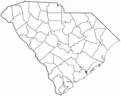 Location of Charleston in South Carolina.