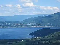 The city of Salmon Arm and Shuswap Lake