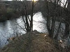 Confluence of rivers Vipava and Hubelj.