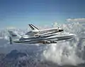 Discovery on the Shuttle Carrier Aircraft