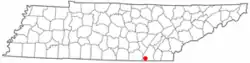 Location within the U.S. State of Tennessee