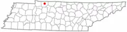 Location in Montgomery County and the state of Tennessee