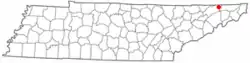Location of Mount Carmel, Tennessee
