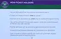 The instructions to Non Ticket Holders at Wimbledon