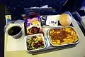 A meal  on Turkish Airlines.