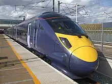 Southeastern Class 395 at Ebbsfleet International railway station in September 2009