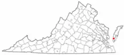 Location of Cheriton, Virginia
