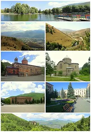 From top left:
Vanadzor Central ParkVanadzor skyline • Pambak RiverChurch of the Holy Mother of God • Russian Church of the NativityLori Province administration • Hayk SquarePambak Mountains around Vanadzor