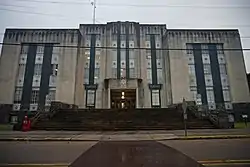 The Warren County Courthouse in Vicksburg was built c. 1940. It is located across from the Old Courthouse Museum.