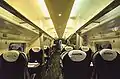 The interior of First Class aboard a 390 Pendolino.