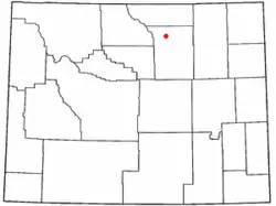 Location in Wyoming