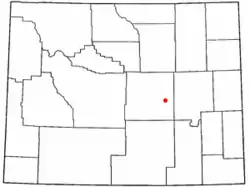 Location in Wyoming