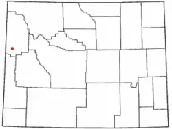 Location in Wyoming