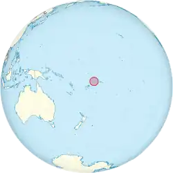 Location of Wallis and Futuna