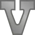 Silver "V" device for second award