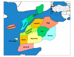 Districts of Çanakkale