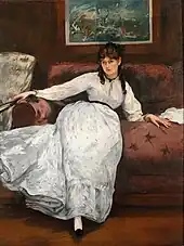 Berthe Morisot posing for The Rest, 1870, by Édouard Manet