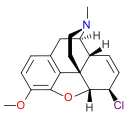 Chemical structure of alpha-chlorocodide.